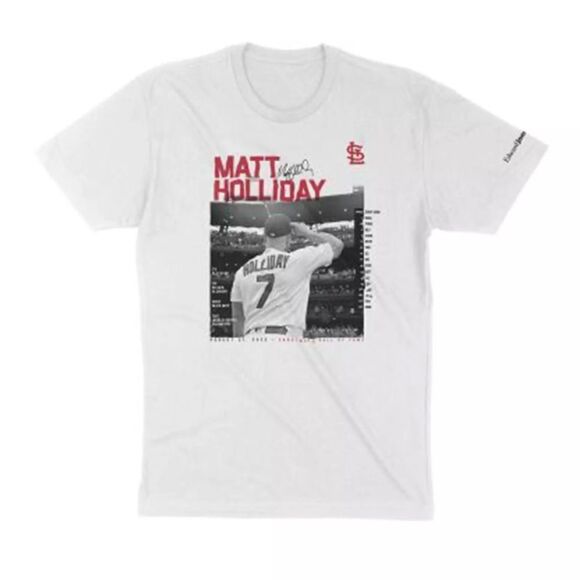 St. Louis Cardinals Hall of Fame Matt Holliday T Shirt MLB Size XL NEW - Picture 2 of 3